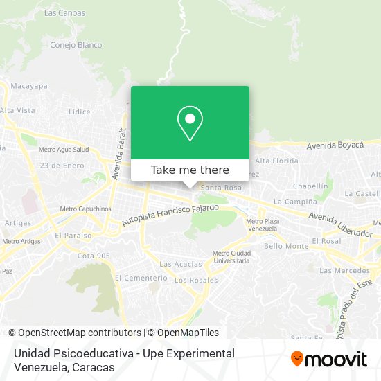 Unidad Psicoeducativa - Upe Experimental Venezuela map