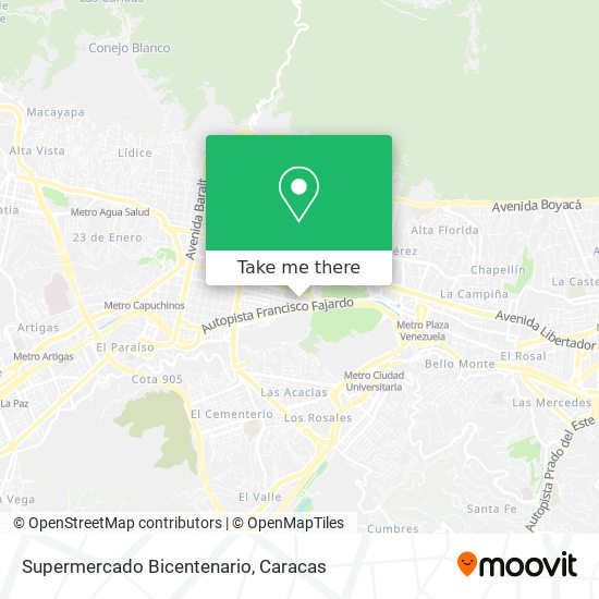 Supermercado Bicentenario map