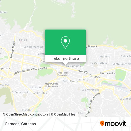 Caracas map