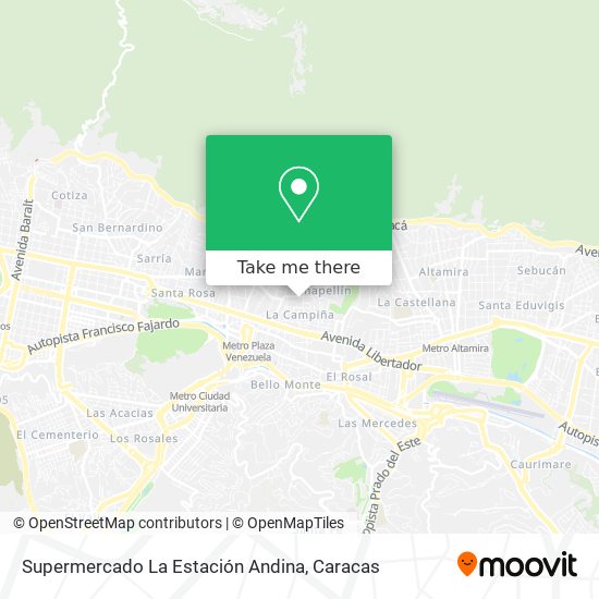 Supermercado La Estación Andina map