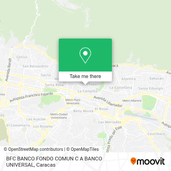BFC BANCO FONDO COMUN C A BANCO UNIVERSAL map