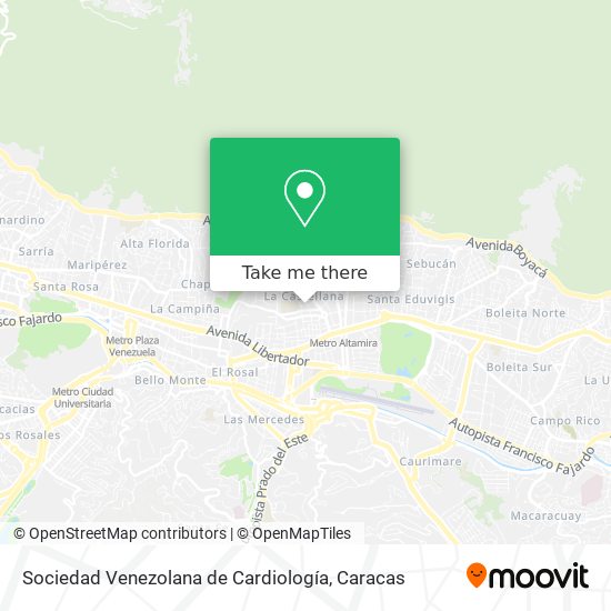 Sociedad Venezolana de Cardiología map