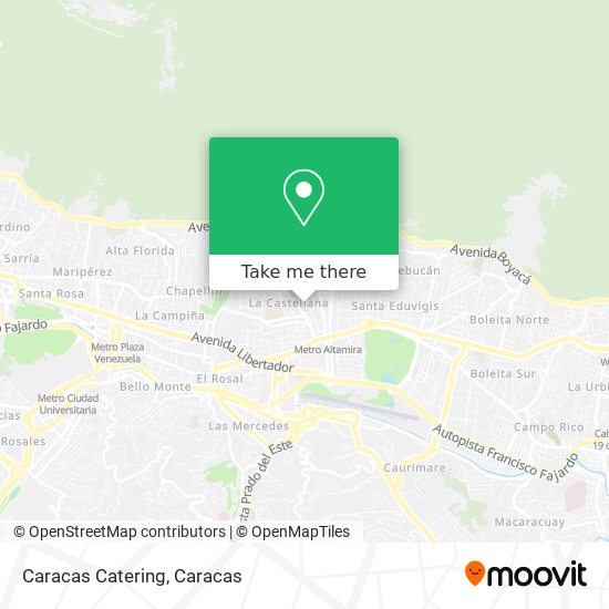 Caracas Catering map