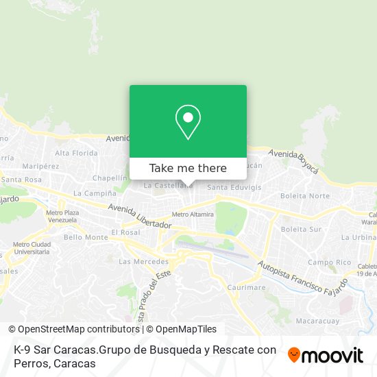 K-9 Sar Caracas.Grupo de Busqueda y Rescate con Perros map