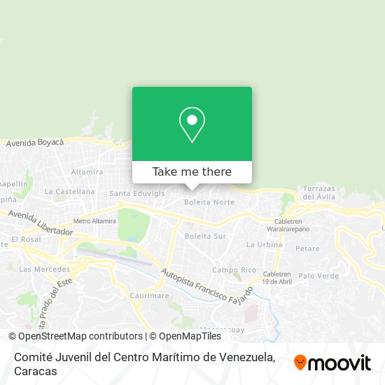 Mapa de Comité Juvenil del Centro Marítimo de Venezuela