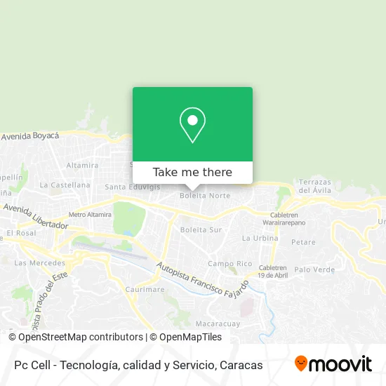 Mapa de Pc Cell - Tecnología, calidad y Servicio