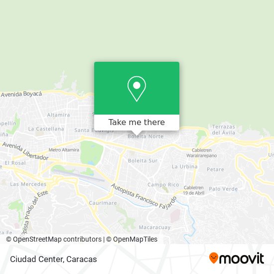 Mapa de Ciudad Center