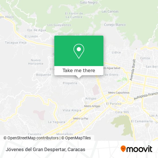 Jóvenes del Gran Despertar map