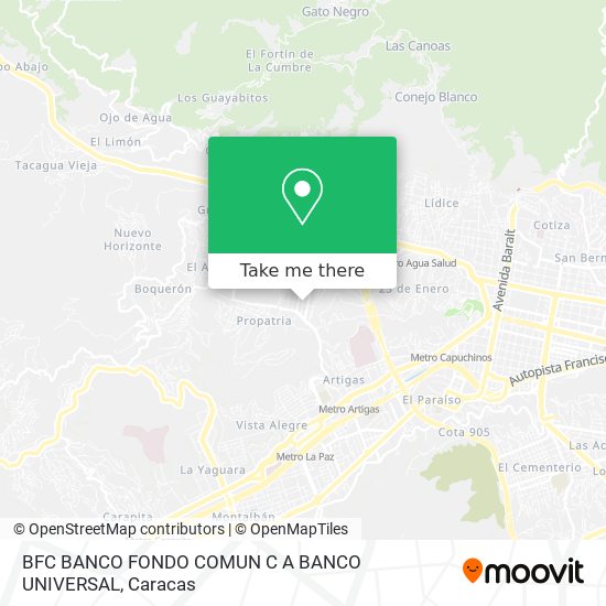 Mapa de BFC BANCO FONDO COMUN C A BANCO UNIVERSAL