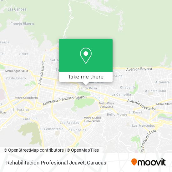 Rehabilitación Profesional Jcavet map