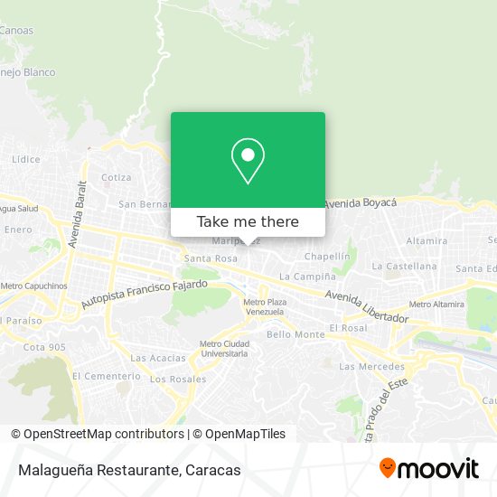 Malagueña Restaurante map