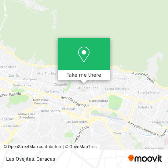 Las Ovejitas map