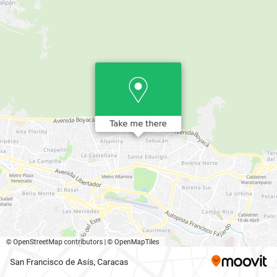 San Francisco de Asís map