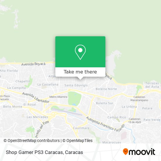 Shop Gamer PS3 Caracas map
