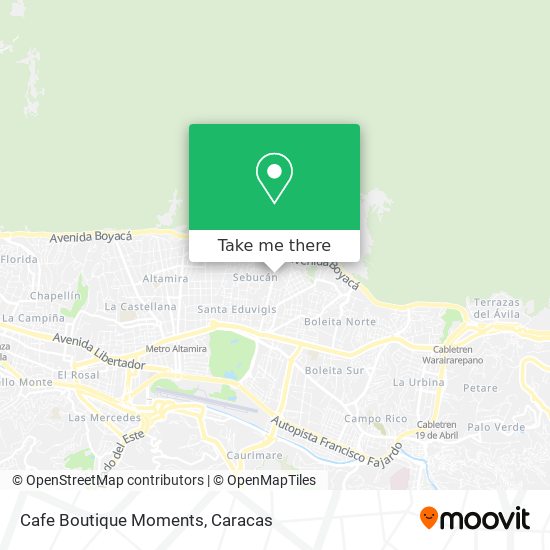 Cafe Boutique Moments map