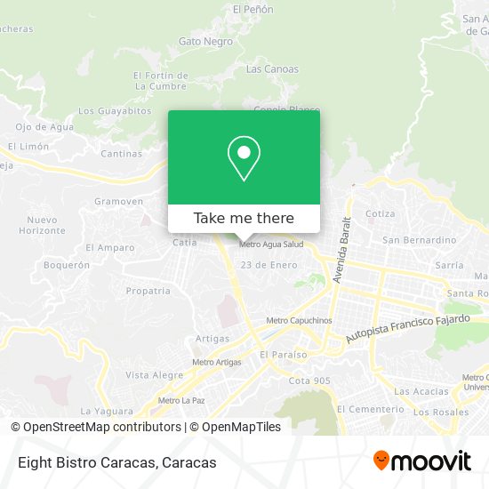 Eight Bistro Caracas map