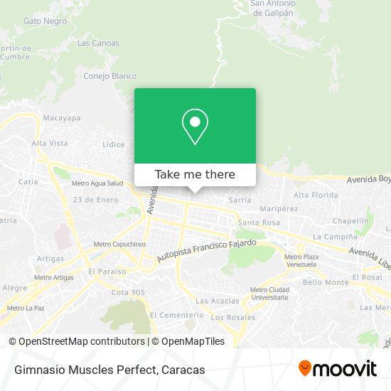 Gimnasio Muscles Perfect map