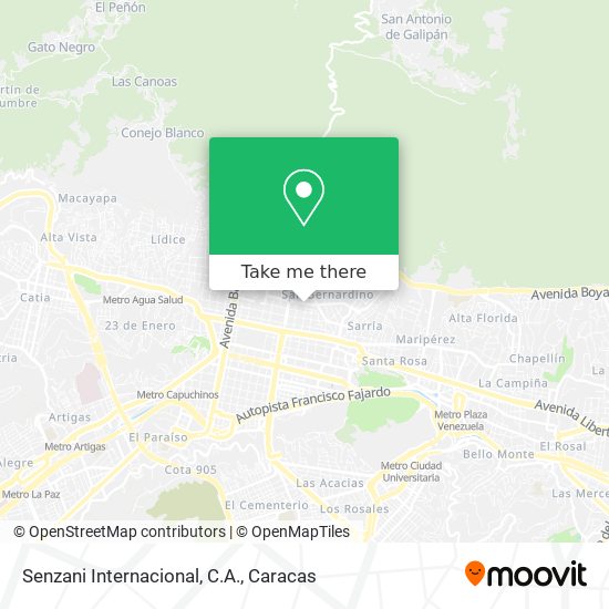 Senzani Internacional, C.A. map