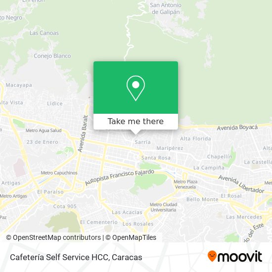 Cafetería Self Service HCC map