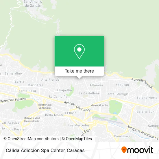 Cálida Adicción Spa Center map
