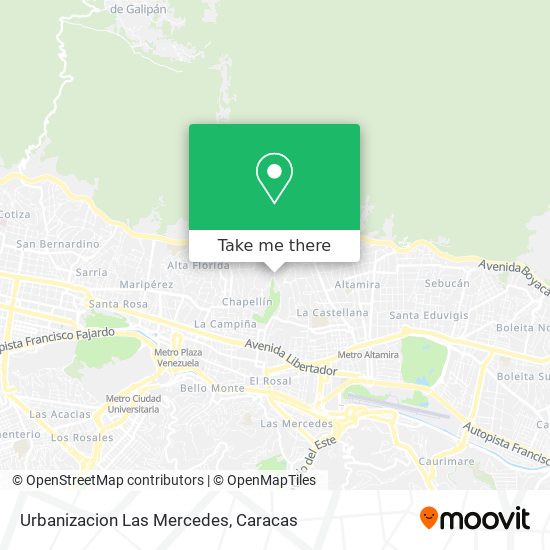 Mapa de Urbanizacion Las Mercedes