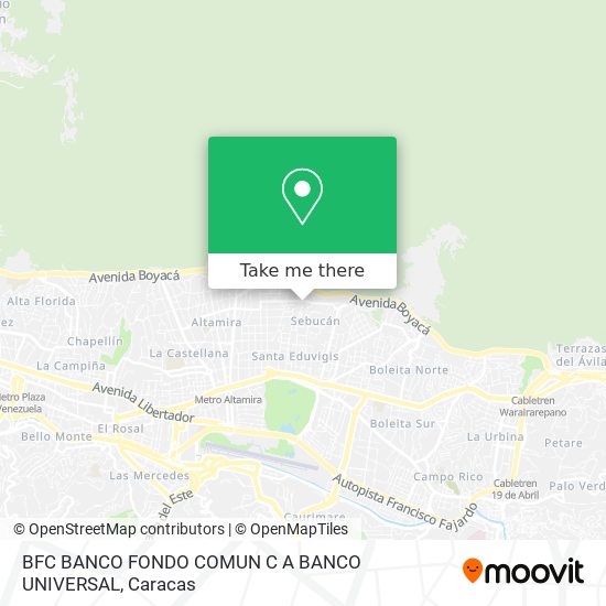 Mapa de BFC BANCO FONDO COMUN C A BANCO UNIVERSAL