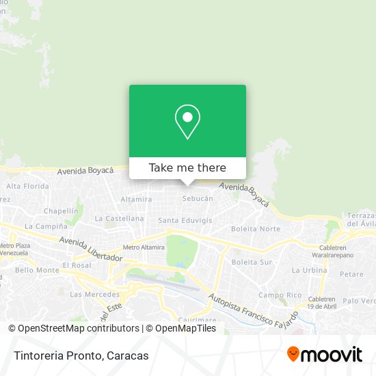 Mapa de Tintoreria Pronto