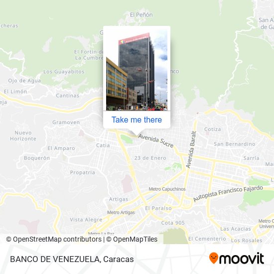 BANCO DE VENEZUELA map
