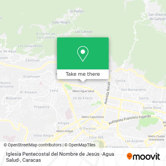 Iglesia Pentecostal del Nombre de Jesús -Agua Salud- map