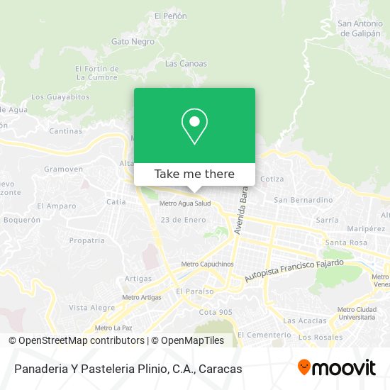 Panaderia Y Pasteleria Plinio, C.A. map