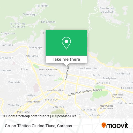Grupo Táctico Ciudad Tiuna map