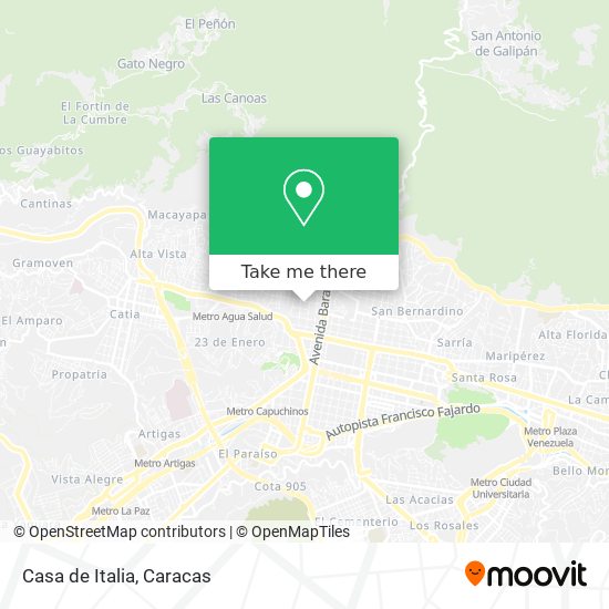 Mapa de Casa de Italia
