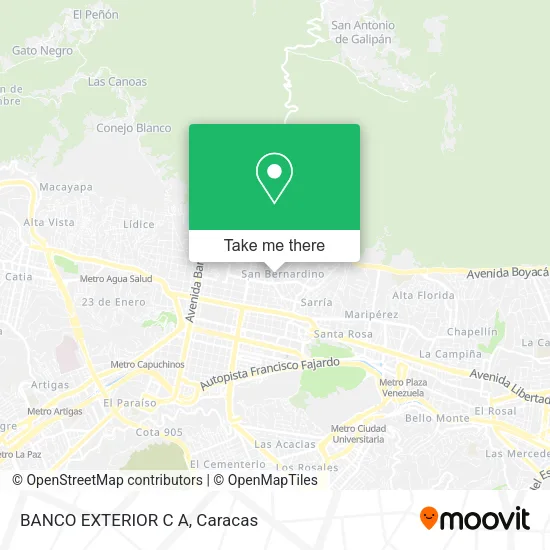 Mapa de BANCO EXTERIOR C A