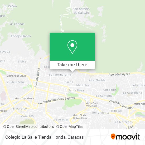 Colegio La Salle Tienda Honda map