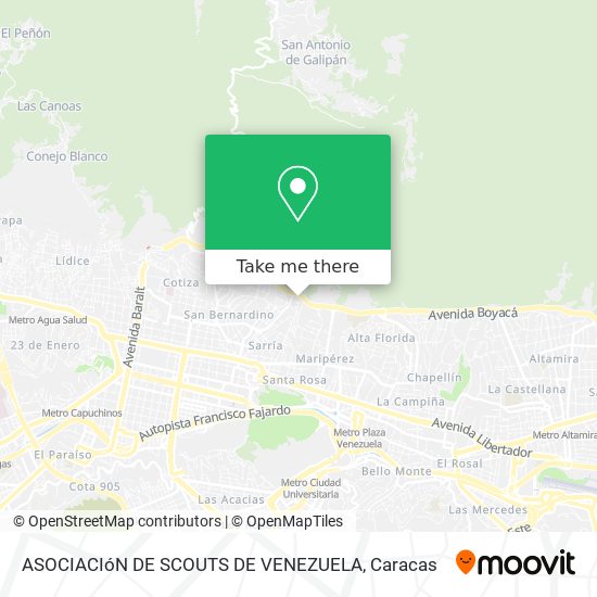 ASOCIACIóN DE SCOUTS DE VENEZUELA map