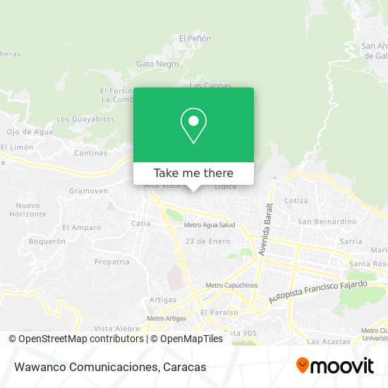Wawanco Comunicaciones map
