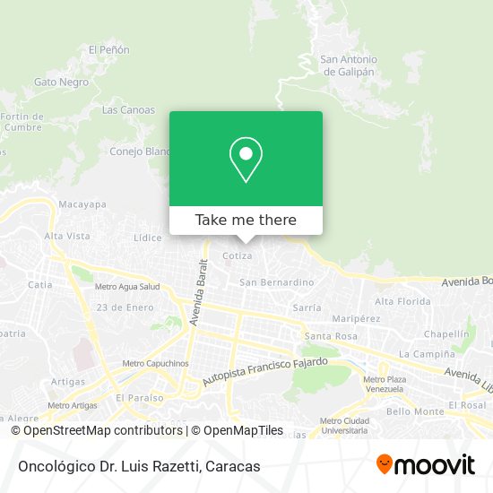 Oncológico Dr. Luis Razetti map