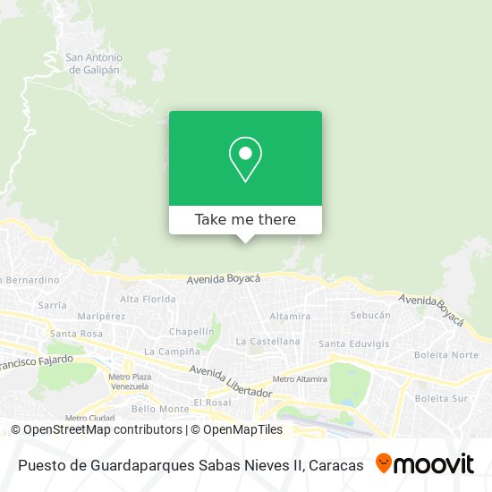 Mapa de Puesto de Guardaparques Sabas Nieves II