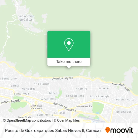 Mapa de Puesto de Guardaparques Sabas Nieves II