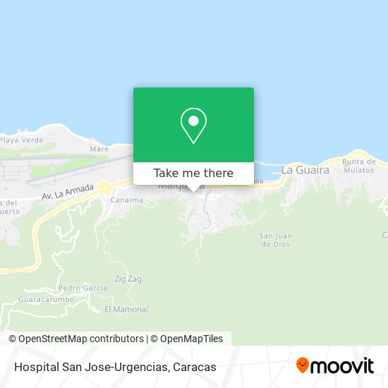 Hospital San Jose-Urgencias map