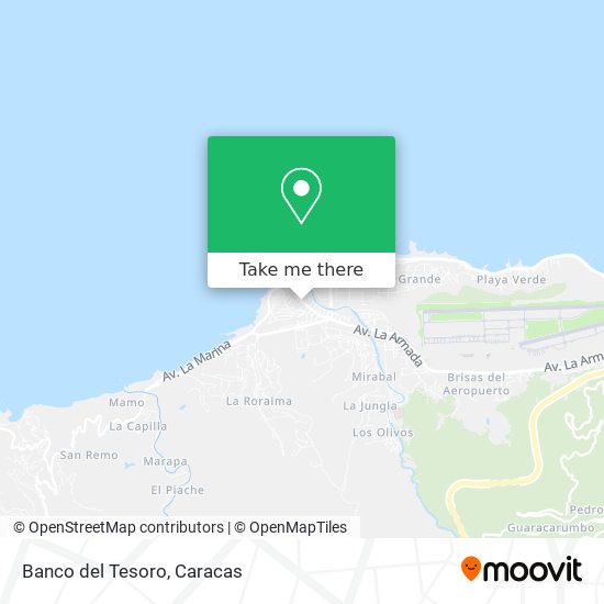 Banco del Tesoro map