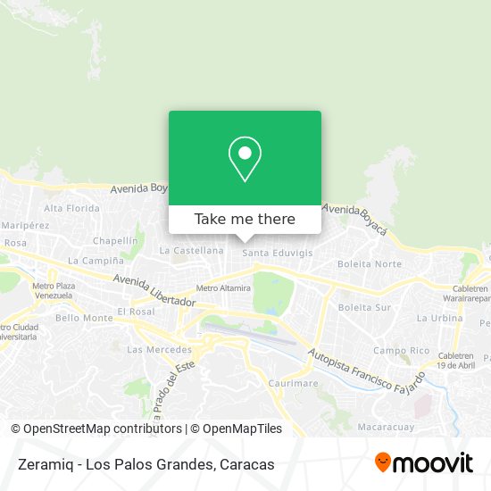 Mapa de Zeramiq - Los Palos Grandes