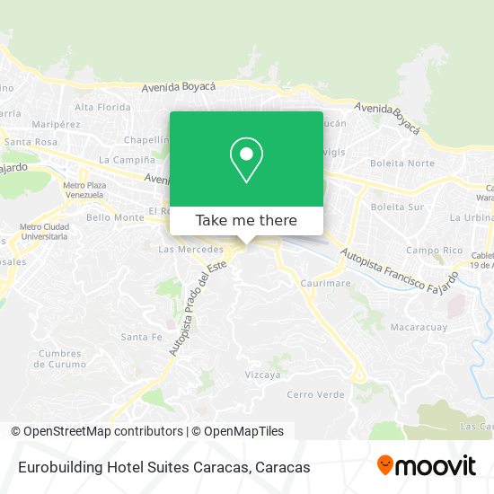 Eurobuilding Hotel Suites Caracas map