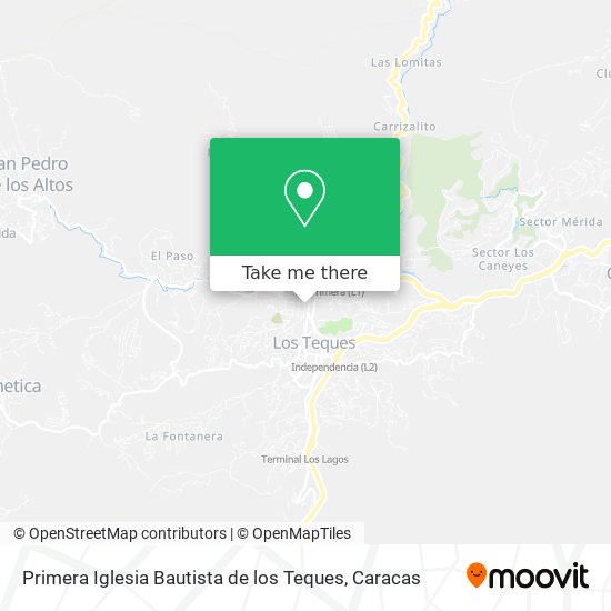 Primera Iglesia Bautista de los Teques map