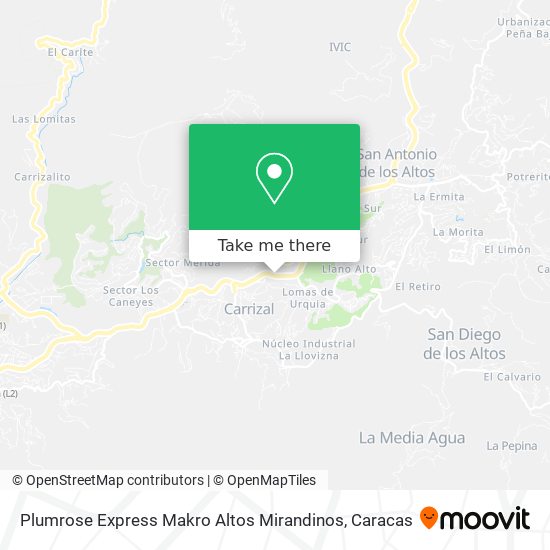Plumrose Express Makro Altos Mirandinos map