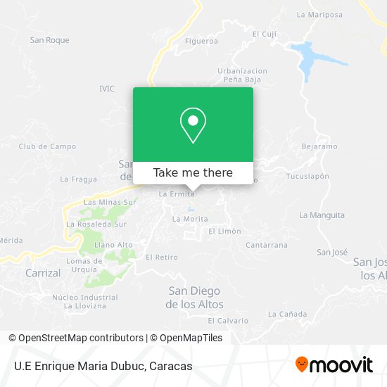 U.E Enrique Maria Dubuc map