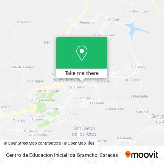 Mapa de Centro de Educacion Inicial Ida Gramcko