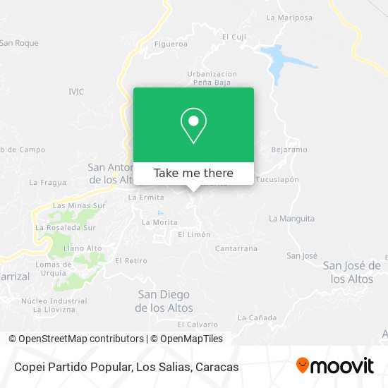 Mapa de Copei Partido Popular, Los Salias