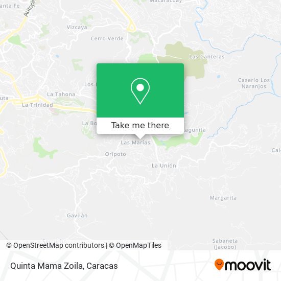Quinta Mama Zoila map