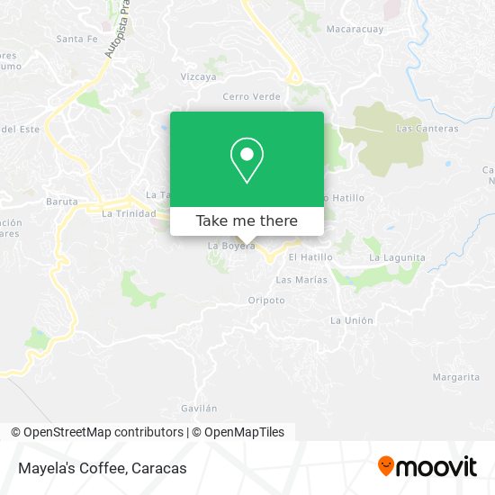 Mayela's Coffee map